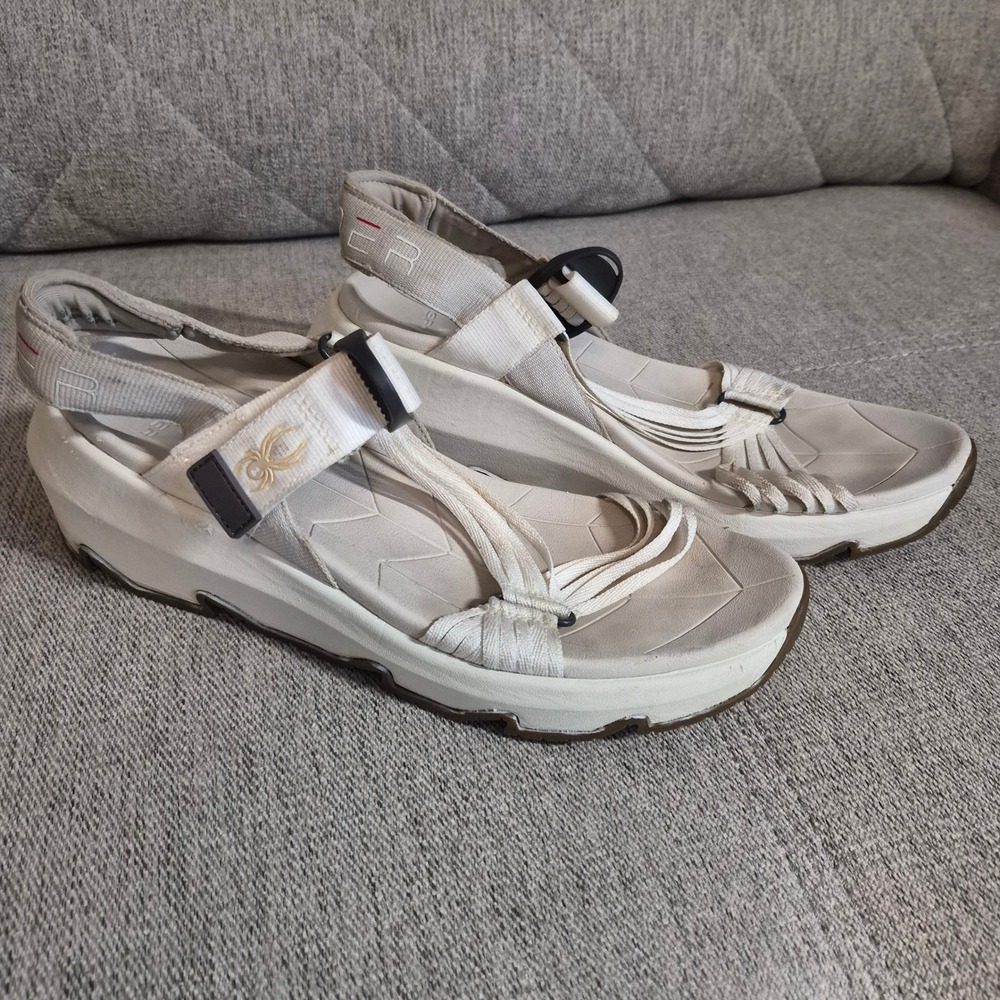Spyder Womens Strappy Platform Sandals Cream Athletic Outdoor Chunky Sole 9